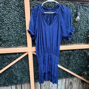 Decker Blue Ruched Dress